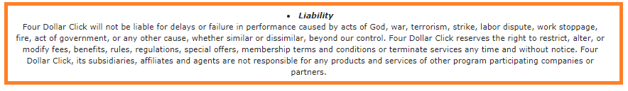 Four-Dollar-Click-liability-terms-and-conditions