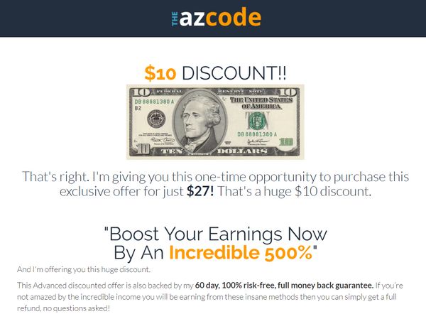 the-az-code-downsell