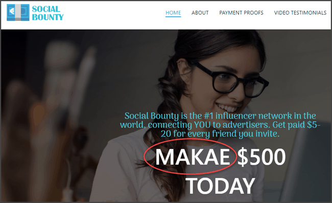 Social-Bounty-Grammatical-Error