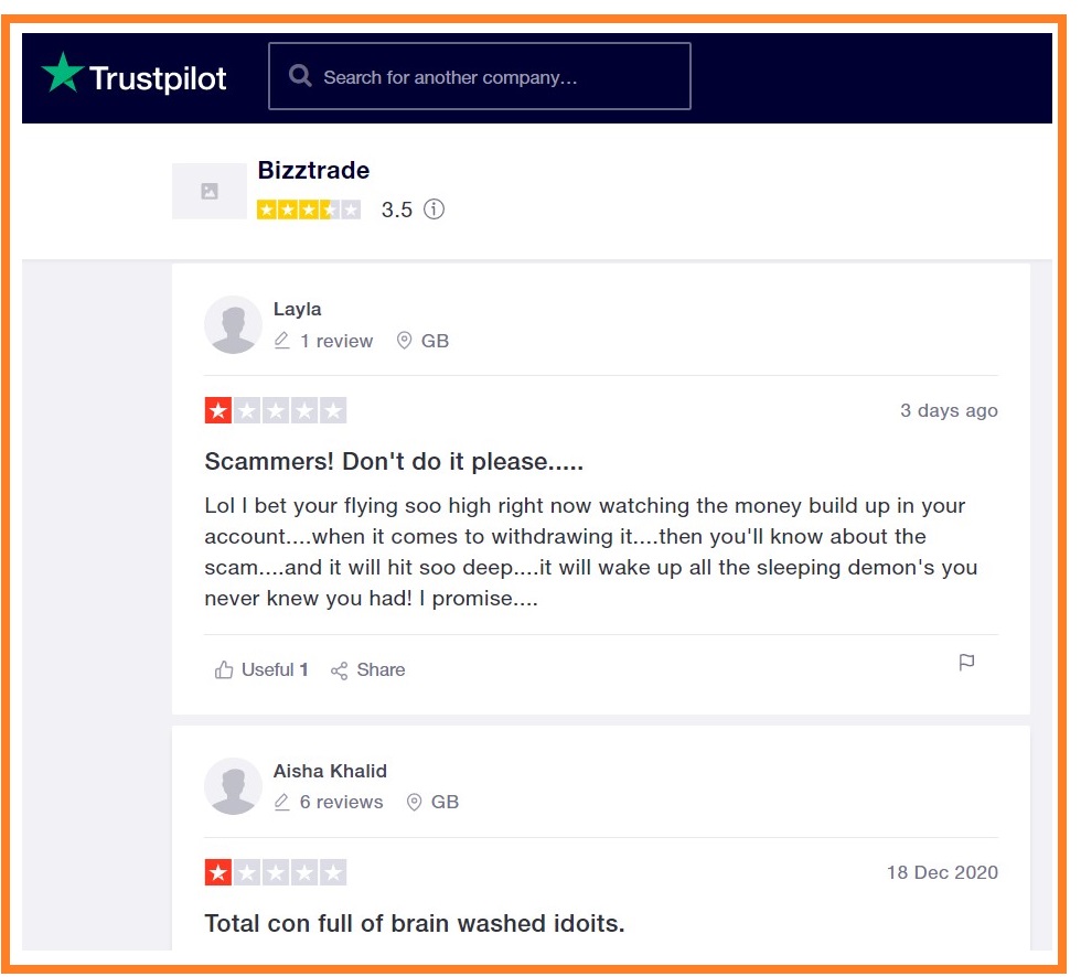 BizzTrade-trustpilot-reviews