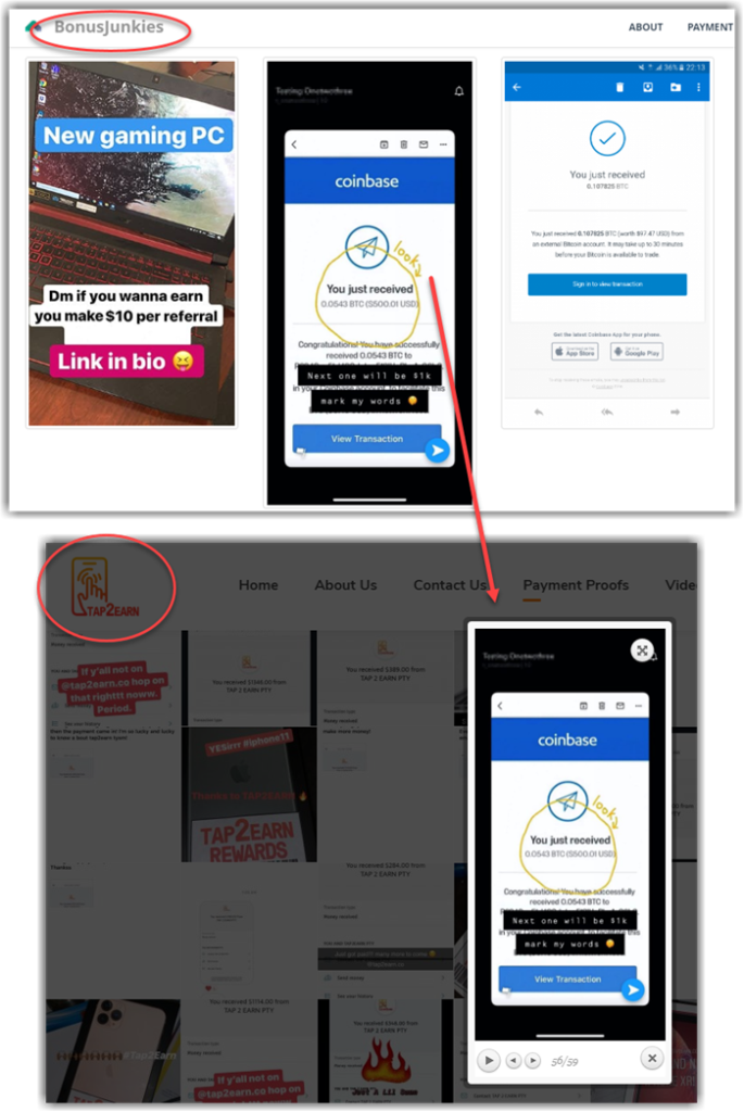 BonusJunkies-Influencer-Scam-Clone