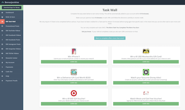 BonusJunkies-Task-Wall