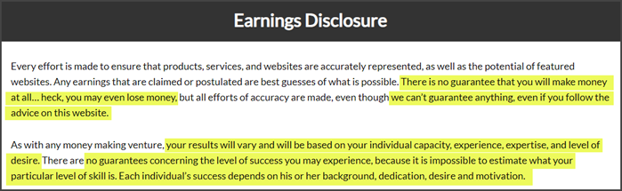 Free-Turnkey-Websites-Earnings-Disclosure