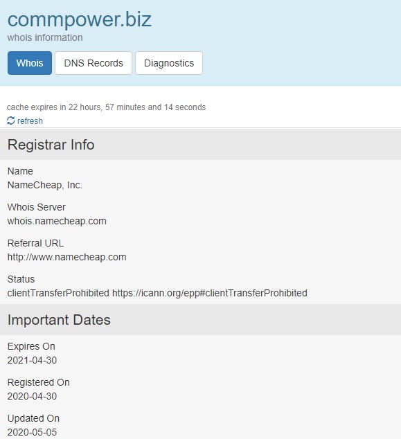 CommPower-Domain-Registration