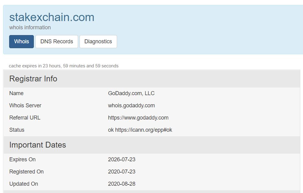 whois-stakexchain